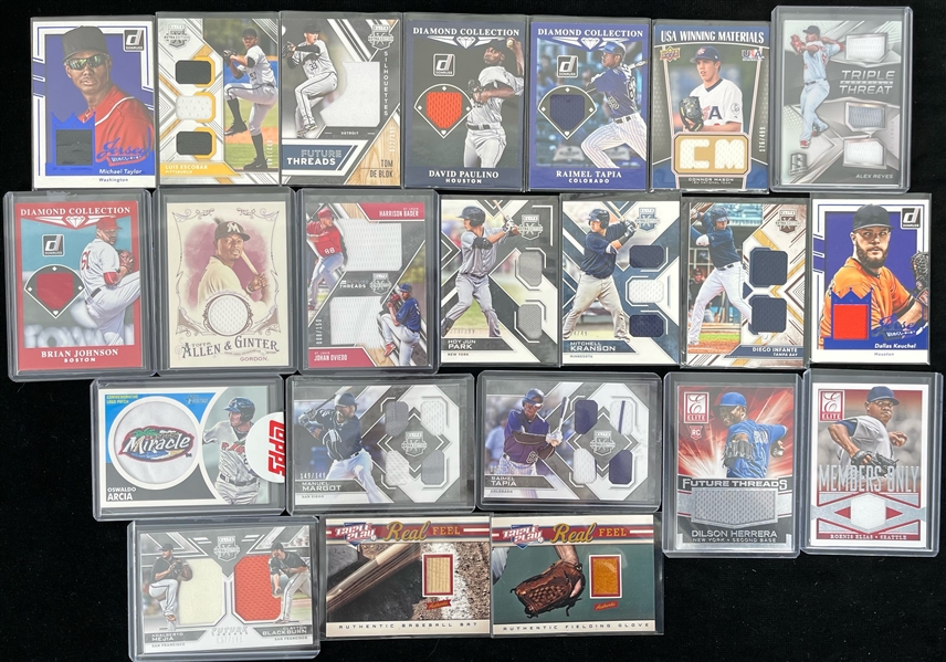 2009-2018 Ramiel Tapia Colorado Rockies Dallas Keuchel Houston Astros Micheal Taylor Washington Nationals Dee Gordon Miami Marlins Alex Reyes St Louis Cardinals & More Relic Baseball Cards (Lot of 22)