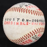 1967 (June 8) Bob Gibson St. Louis Cardinals ONL Giles Game Used #7 Victory Presentation Baseball (MEARS LOA)