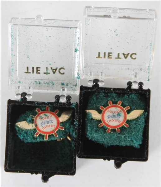 1969 Seattle Pilots Tie Tacs - Lot of 2 