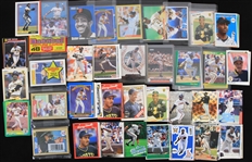 1980s-2000s Barry Bonds Pirates/Giants Baseball Trading Card Collection - Lot of 130 + Unopened Strip Pack w/ Bonds Card Showing On Back