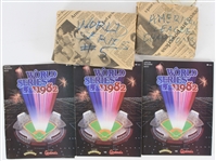 1982 St. Louis Cardinals Milwaukee Brewers World Series Memorabilia - Lot of 4 w/ Field Turf & Unscored Programs 