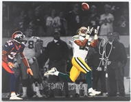 2000s Greg Jennings Green Bay Packers Signed 27" x 34" Canvas Photo