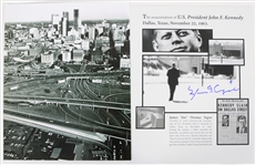 1963 JFK Assassination Documents Including Jean Hill Autograph Cut and Photo James  Thomas Tague Autographed Photo and More *JSA* (Lot of 5)