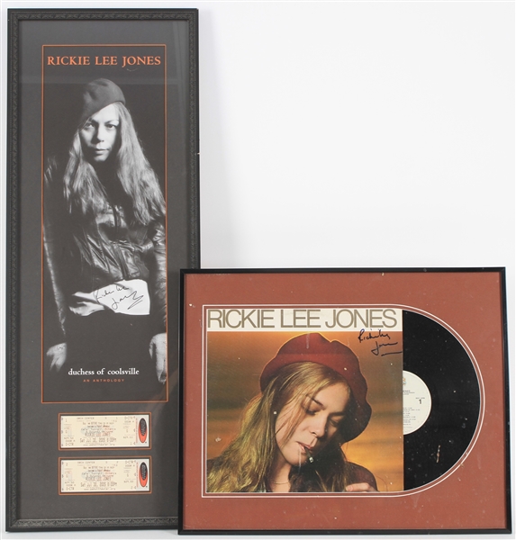 1980s-2000s Rickie Lee Jones Signed Framed Displays - Lot of 2 (JSA)