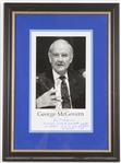 1968 George McGovern South Dakota Senator Signed 15" x 21" Framed Photo (JSA)