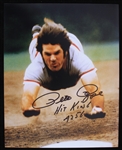 1963-78, 84-86 Pete Rose Cincinnati Reds Autographed 8"x10" Color Photo (JSA)