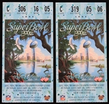 1997 Green Bay Packers New England Patriots Super Bowl XXXI Louisiana Superdome Ticket Stubs - Lot of 2