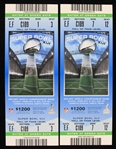 2011 Green Bay Packers Pittsburgh Steelers Super Bowl XLV Cowboys Stadium Full Tickets - Lot of 2 w/ Lanyard Holder