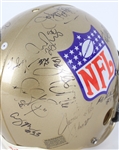 2000's Multi Signed Gold NFL Full Size Helmet w/ 25 Signatures Including Joe Greene, Eli Manning, Johnny Roland & More (JSA)
