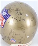 2000's Multi Signed Gold NFL Full Size Helmet w/ 25 Signatures Including Joe Greene, Eli Manning, Johnny Roland & More (JSA)
