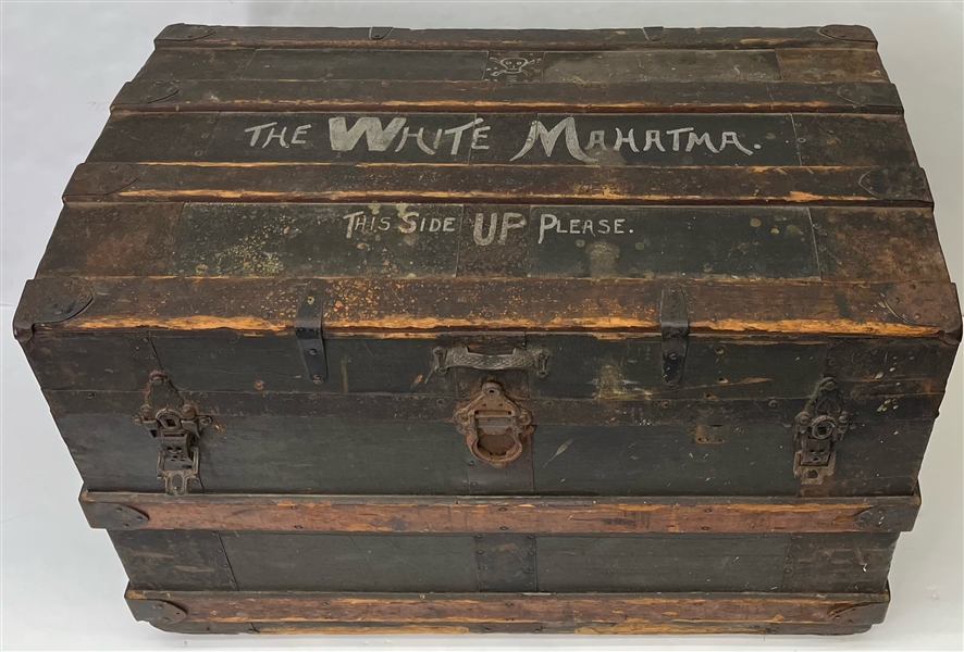 1910s Samri Baldwin The White Mahatma Magicians Touring Steamer Trunk