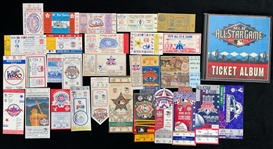 1969-98 MLB All Star Game Ticket & Stub Collection - Lot of 28