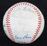 1970 Chicago Cubs Team Signed ONL Feeney Baseball w/ 23 Signatures Including Leo Durocher, Ernie Banks, Fergie Jenkins, Ron Santo & More *Full JSA Letter*
