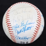 1970 Chicago Cubs Team Signed ONL Feeney Baseball w/ 23 Signatures Including Leo Durocher, Ernie Banks, Fergie Jenkins, Ron Santo & More *Full JSA Letter*