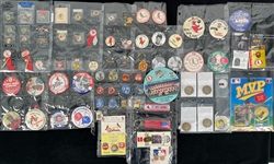 1910s-2000s St. Louis Cardinals Pinback Button Collection - Lot of 78