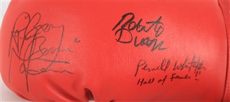 2000's Boxing Signed Glove Collection - Lot of 5 w/ Hitman Hearns, Buster Douglas, Boom Boom Mancini & More (JSA)