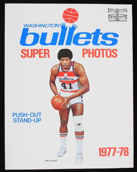 1977-78 Washington Bullets Push Out Stand Up Super Photos Book w/ 11 Players