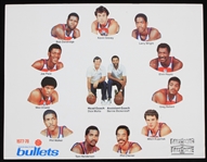 1977-78 Washington Bullets Push Out Stand Up Super Photos Book w/ 11 Players