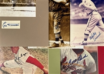 1960's-70's St. Louis Cardinals Matted Displays - Lot of 9 w/ 8 Signed Including & More (JSA)