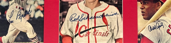 1960's-70's St. Louis Cardinals Matted Displays - Lot of 9 w/ 8 Signed Including & More (JSA)
