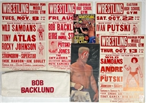 1980s Wrestling Memorabilia Collection - Lot of 7 w/ Bob Backlund WWF Champion Towel, Broadsides and Sting Signed Items (JSA)