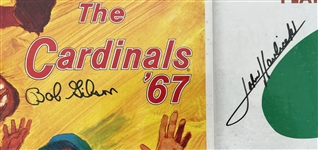 1960's-70's Baseball Basketball Record Album Collection - Lot of 8 w/ 2 Signed Including Bob Gibson & John Havlicek (JSA)