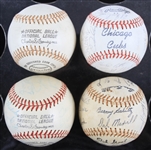 1963-86 St. Louis Cardinals Chicago Cubs Cubs Team Signed Baseballs - Lot of 3 + 1 Facsimile (JSA)