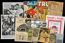 1950's-70's Stan Musial St. Louis Cardinals Memorabilia Collection - Lot of 39 w/ Publications, Photos, Advertisements, Signed First Day of Issue Envelope & More (JSA)