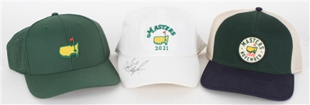 2020-21 Masters Tournament at Augusta Caps - Lot of 3 w/ 1 Signed by Fred Couples (JSA)