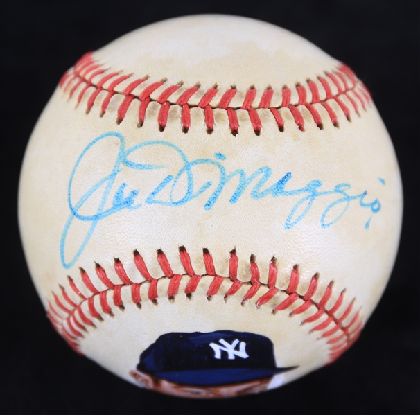 1985 Joe DiMaggio New York Yankees Signed OAL MacPhail Painted Baseball (JSA)