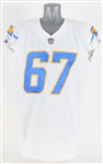 2021 Ryan Hunter Los Angeles Chargers Practice Squad Jersey (MEARS LOA)
