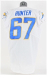 2021 Ryan Hunter Los Angeles Chargers Practice Squad Jersey (MEARS LOA)