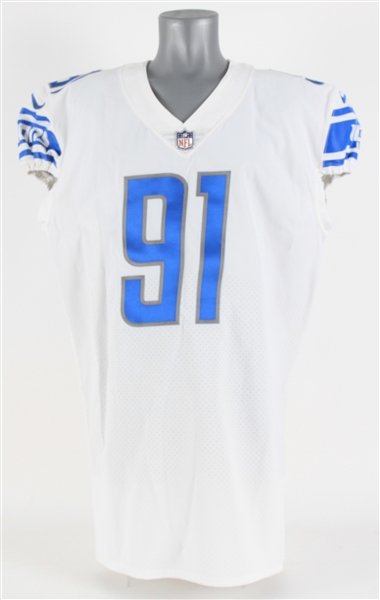 2018 AShawn Robinson Detroit Lions Road Jersey (MEARS LOA)