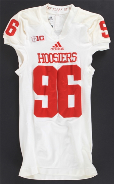 2013 John Laihinen Indiana Hoosiers Game Worn College Football Jersey (MEARS LOA)