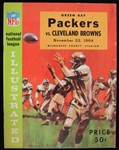 1964 Green Bay Packers vs Cleveland Browns at Milwaukee County Stadium NFL Illustrated Magazine 