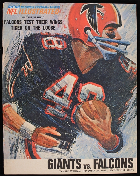 1966 New  York Giants vs Atlanta Falcons at Yankee Stadium NFL Illustrated Magazine "This was the Atlanta Falcons first-ever win in their first season as an NFL Franchise"