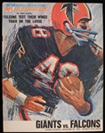 1966 New  York Giants vs Atlanta Falcons at Yankee Stadium NFL Illustrated Magazine "This was the Atlanta Falcons first-ever win in their first season as an NFL Franchise"