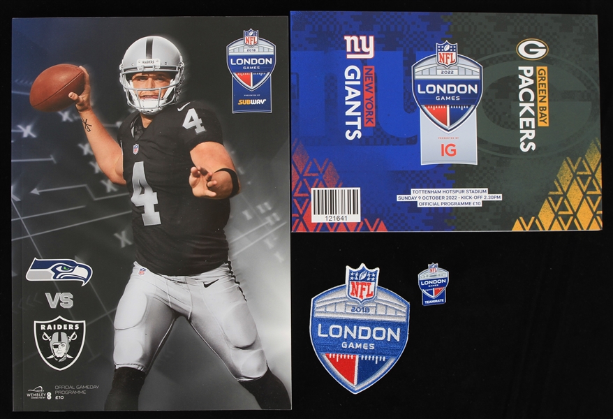 2018-2022 Seattle Seahawks vs Oakland Raiders and Green Bay Packers vs New Giants Gameday Programs and More (Lot of 4)