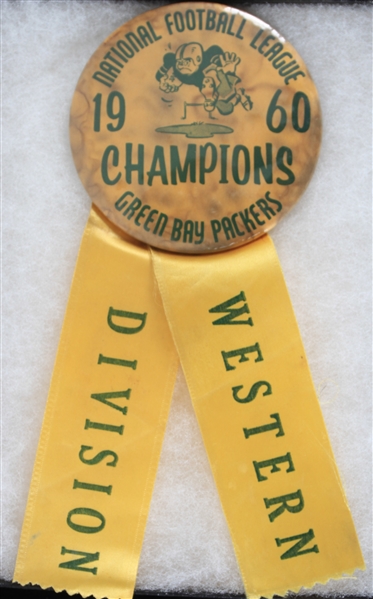 1960 Green Bay Packers Champions 3.25" Pushback Button