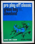 1964 Green Bay Packers vs Cleveland Browns Playoff Game Official Program "This program is from the 1963 NFL "Pro Playoff Classic" (Also called the "Playof Bowl"), which was played in the Orange Bowl"