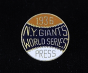 1936 New York Giants World Series 1" Press Pin