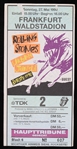 1990 Rolling Stones Urban Jungle Tour Ticket Stub at Frankfurt Waldstadion