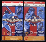2002 San Francisco Giants vs Anaheim Angels Game 1 and Game 2 World Series Ticket Stubs (Lot of 2)