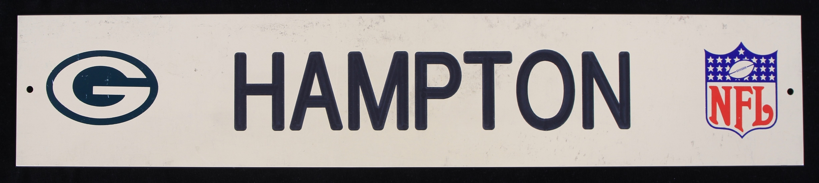 1969-1971 Dave Hampton Green Bay Packers Locker Name Plate