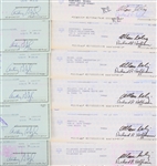 1979-1981 Allen Bud Selig Milwaukee Brewers Signed and Endorsed Checks (Lot of 17) (JSA)