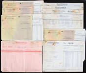 1974 Milwaukee Brewer Bat Invoices and Credit Memos (Lot of 15)
