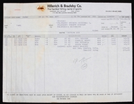 1974 Bob Sheldon Charlie Moore Bob Mitchell Robin Yount Milwaukee Brewers Bat Invoice 