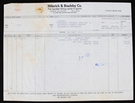 1974 Charlie Moore Milwaukee Brewers Bat Invoice