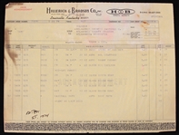 1974 Steve McCartney Gil Stafford Danny Thomas Bob Sheldon Robin Yount Milwaukee Brewers Bat Order Acknowledgment