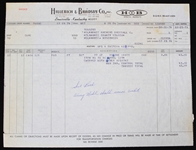 1974 George Scott Milwaukee Brewers Bat Invoice
